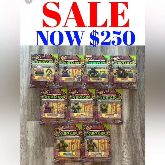 Brand New 9 Teenage Mutant Ninja Turtles Playmates 2013 TMNT Toy Figures - Picture 1 of 3